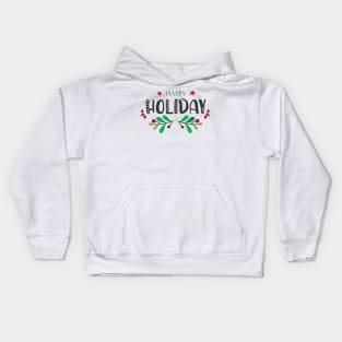 Christmas badges with lovely hand drawn elements and quotes Kids Hoodie